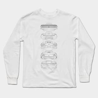 Evolution of the Camaro - front stencil, black Long Sleeve T-Shirt